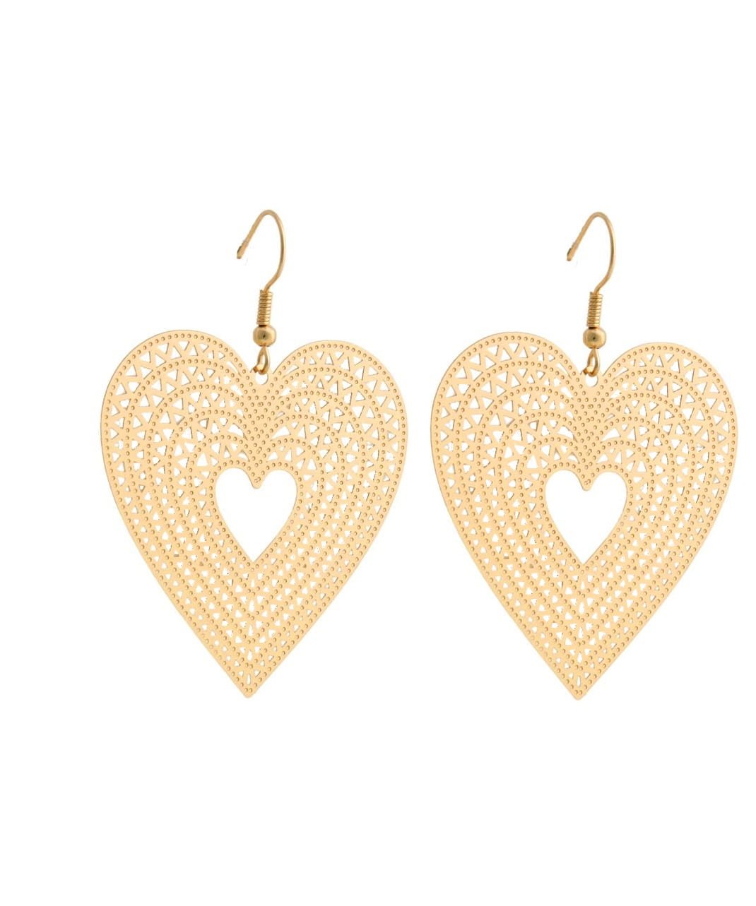 fashion Earrings, dangling, openwork, light heart 141