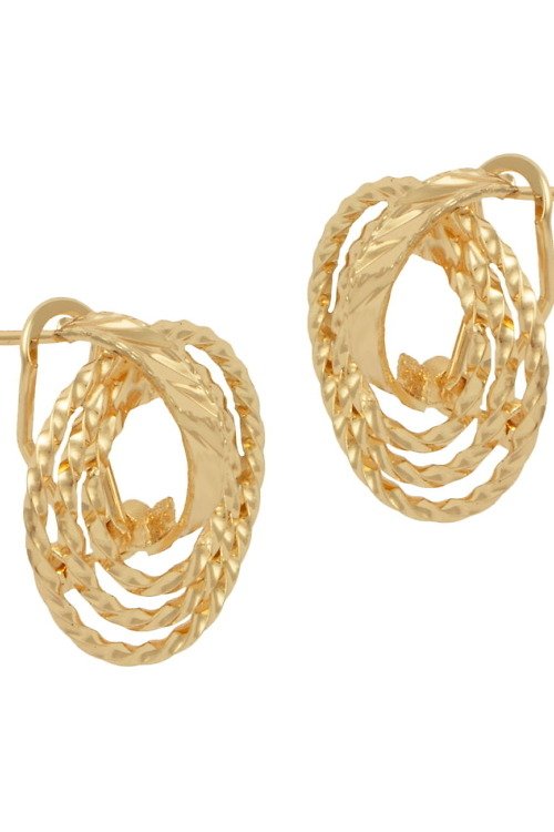 fashion Clip-on earrings, cut circles